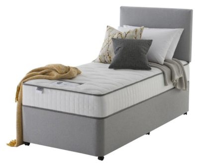 Silentnight Middleton Light Grey Memory Foam Divan - Single